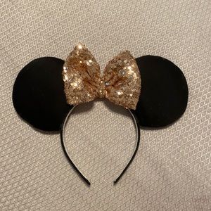 Black & Rose Gold Minnie Disney Ears